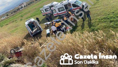 Manisa’da Araç Tarla Uçtu: 1 Bebek Dahil 5 Yaralı
