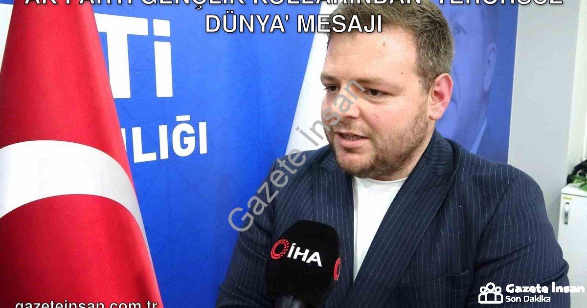 "AK Parti Gençlik Kollarından 'Terörsüz Dünya' Mesajı" başlıklı haber için fotorealistik, profesyone
