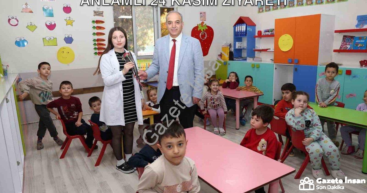 "Denizli OSB'den Eğitim Neferlerine Anlamlı 24 Kasım Ziyareti" başlıklı haber için fotorealistik, pr