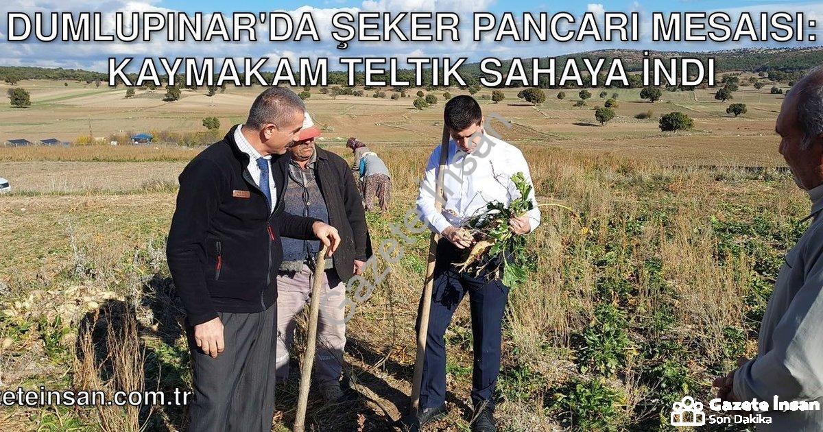 "Dumlupınar'da Şeker Pancarı Mesaisi: Kaymakam Teltik Sahaya İndi" başlıklı haber için fotorealistik