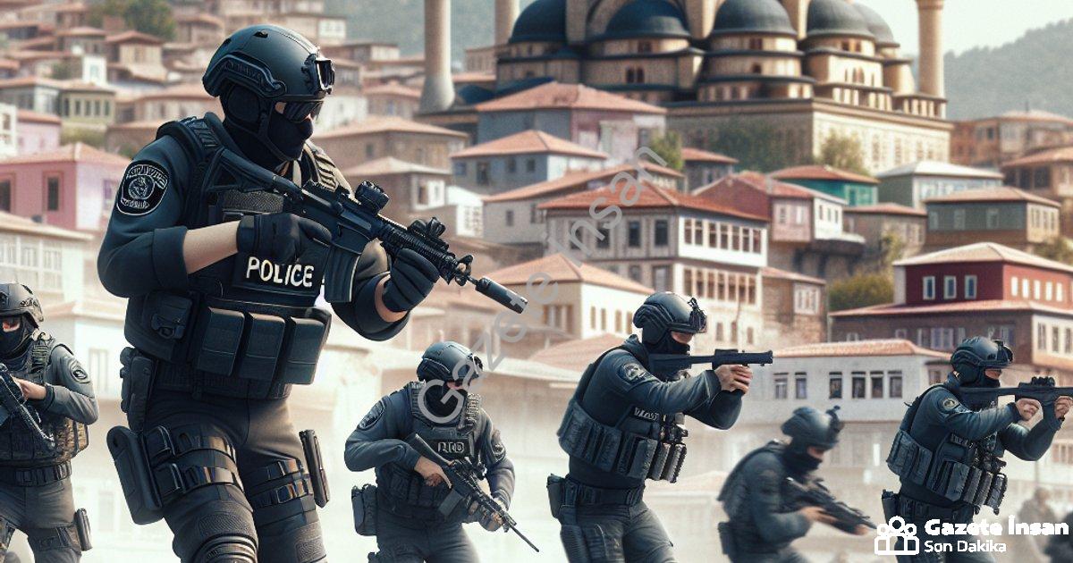 "Afyonkarahisar’da Jandarma Operasyonu: Aranan 43 Şahıs Yakalandı" başlıklı haber için fotorealistik