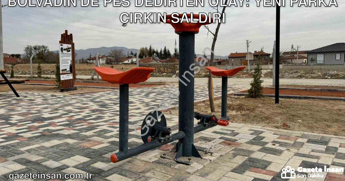 "Bolvadin'de Pes Dedirten Olay: Yeni Parka Çirkin Saldırı" başlıklı haber için fotorealistik, profes