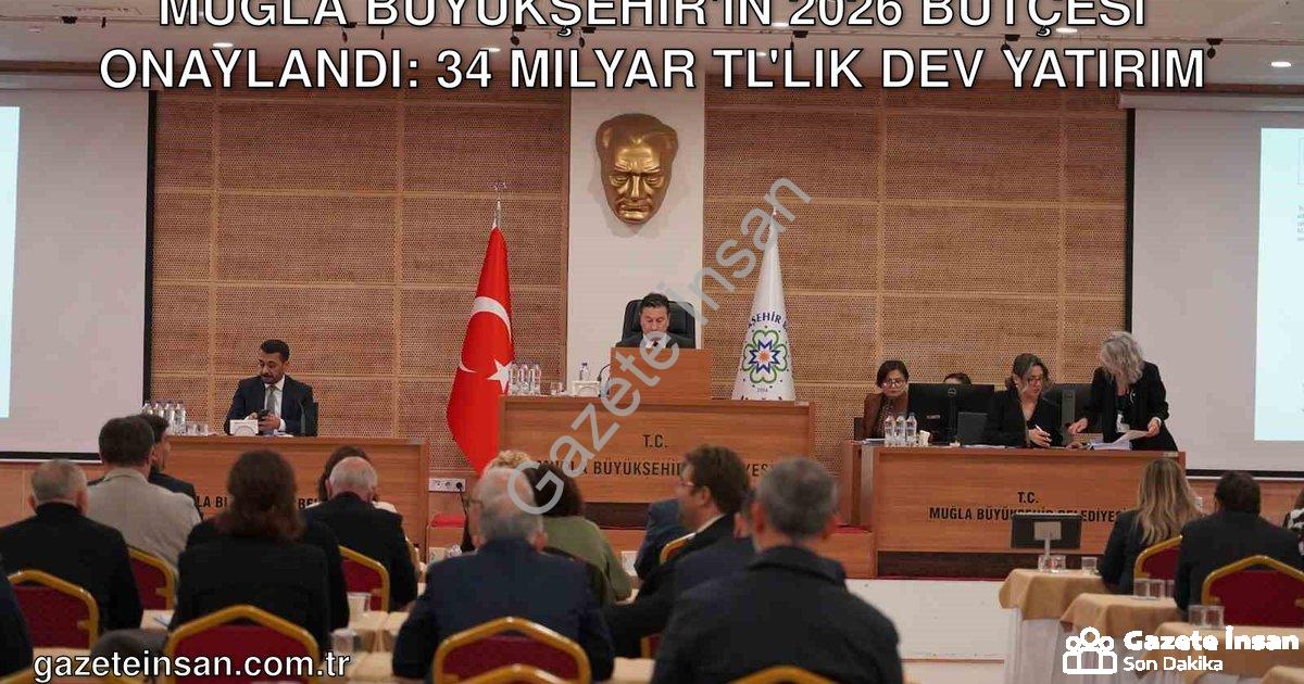 "Muğla Büyükşehir'in 2026 Bütçesi Onaylandı: 34 Milyar TL'lik Dev Yatırım" başlıklı haber için fotor