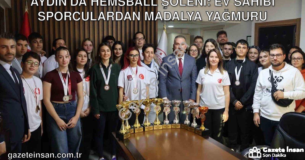 "Aydın'da Hemsball Şöleni: Ev Sahibi Sporculardan Madalya Yağmuru" başlıklı haber için fotorealistik