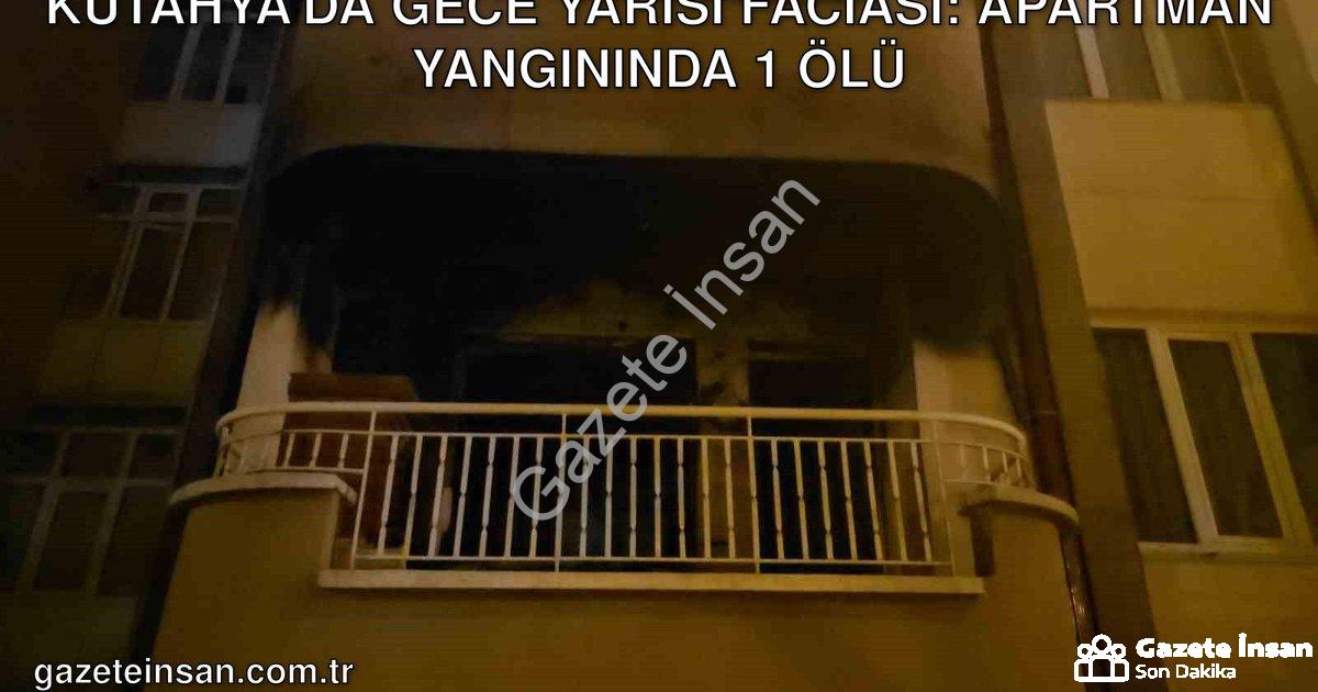 "Kütahya'da Gece Yarısı Faciası: Apartman Yangınında 1 Ölü" başlıklı haber için fotorealistik, profe