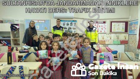 Sultanhisar’da Jandarmadan Miniklere Hayati Ders: Trafik Eğitimi