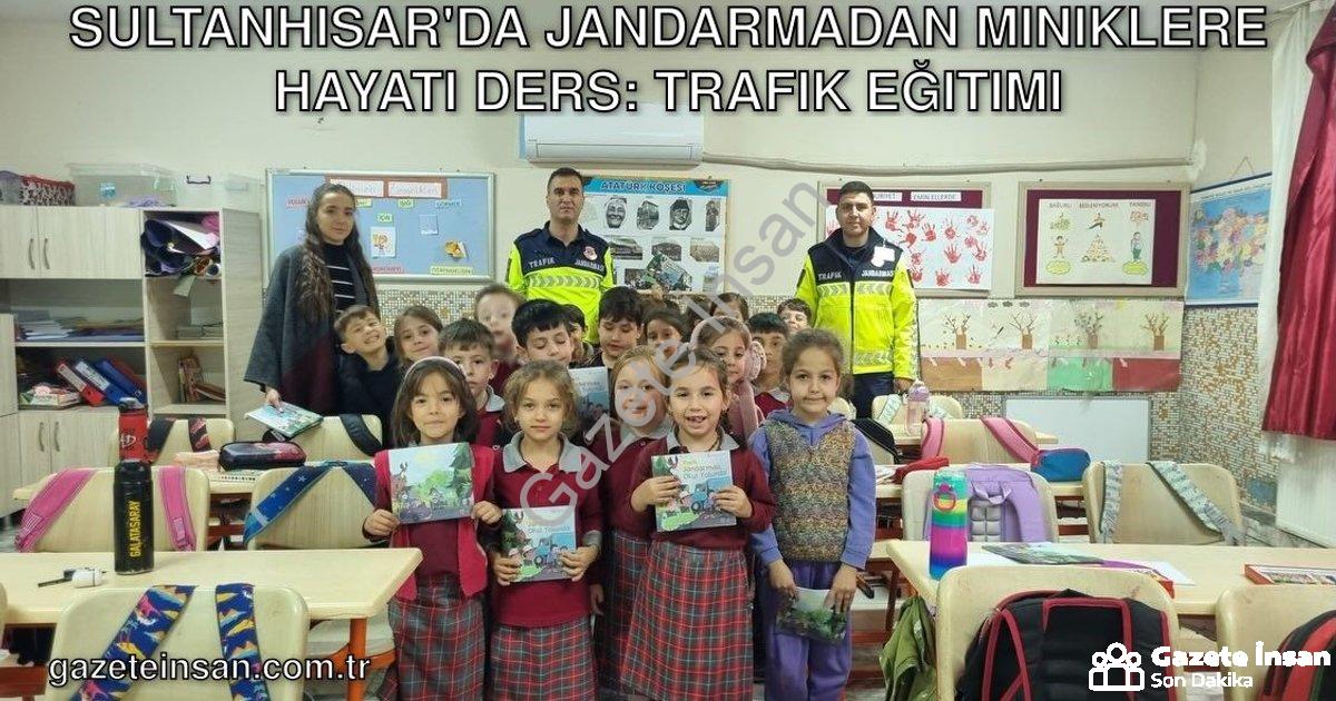 "Sultanhisar'da Jandarmadan Miniklere Hayati Ders: Trafik Eğitimi" başlıklı haber için fotorealistik