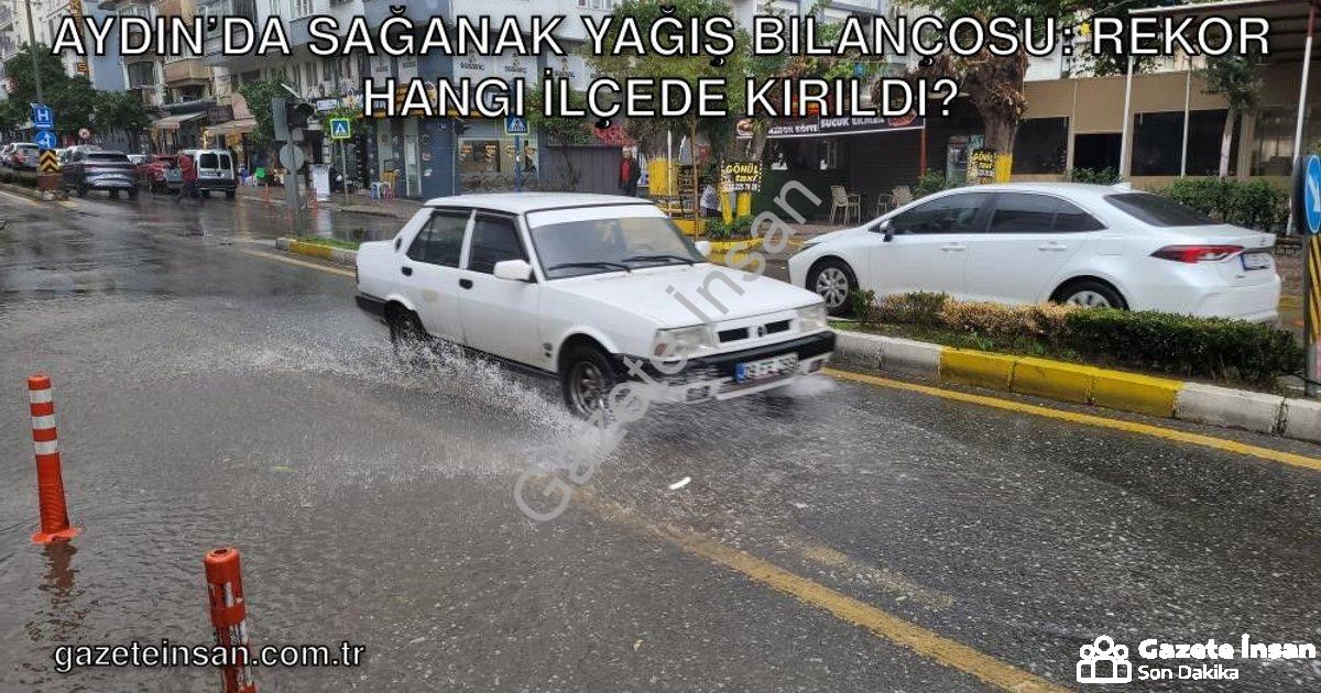 "Aydın’da Sağanak Yağış Bilançosu: Rekor Hangi İlçede Kırıldı?" başlıklı haber için fotorealistik, p