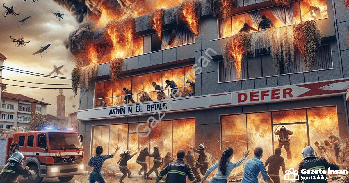 "Aydın Efeler'de Korkutan İş Yeri Yangını: Faciayı Vatandaş Önledi" başlıklı haber için fotorealisti
