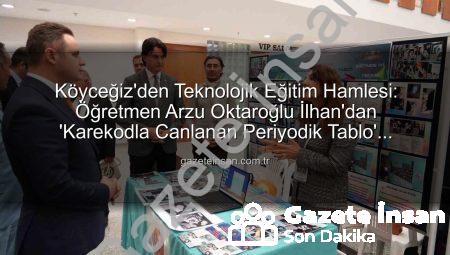 Köyceğiz’den Teknolojik Eğitim Hamlesi: Öğretmen Arzu Oktaroğlu İlhan’dan ‘Karekodla Canlanan Periyodik Tablo’ Projesine Ödül