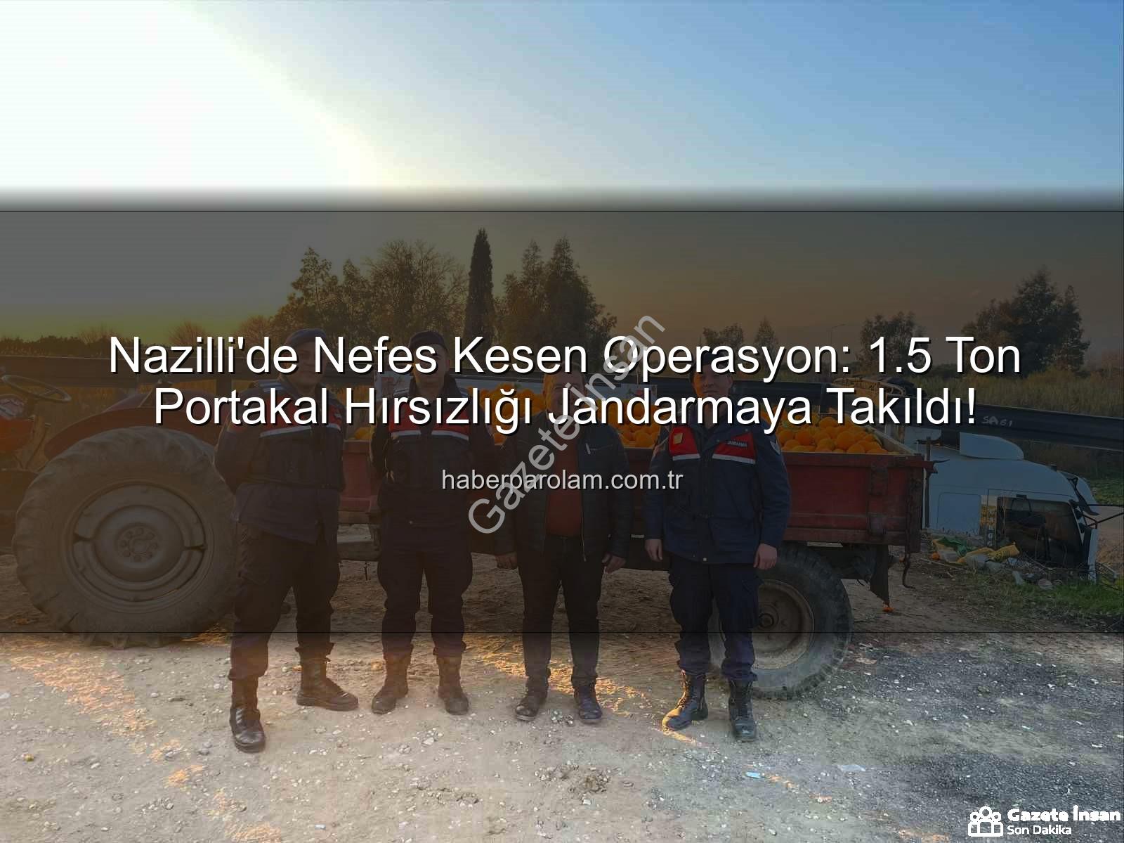 portakal hırsızlığı - Nazilli'de Dev Portakal Hırsızlığı Jandarmaya Takıldı: 1,5 Ton Ürün Kurtarıldı