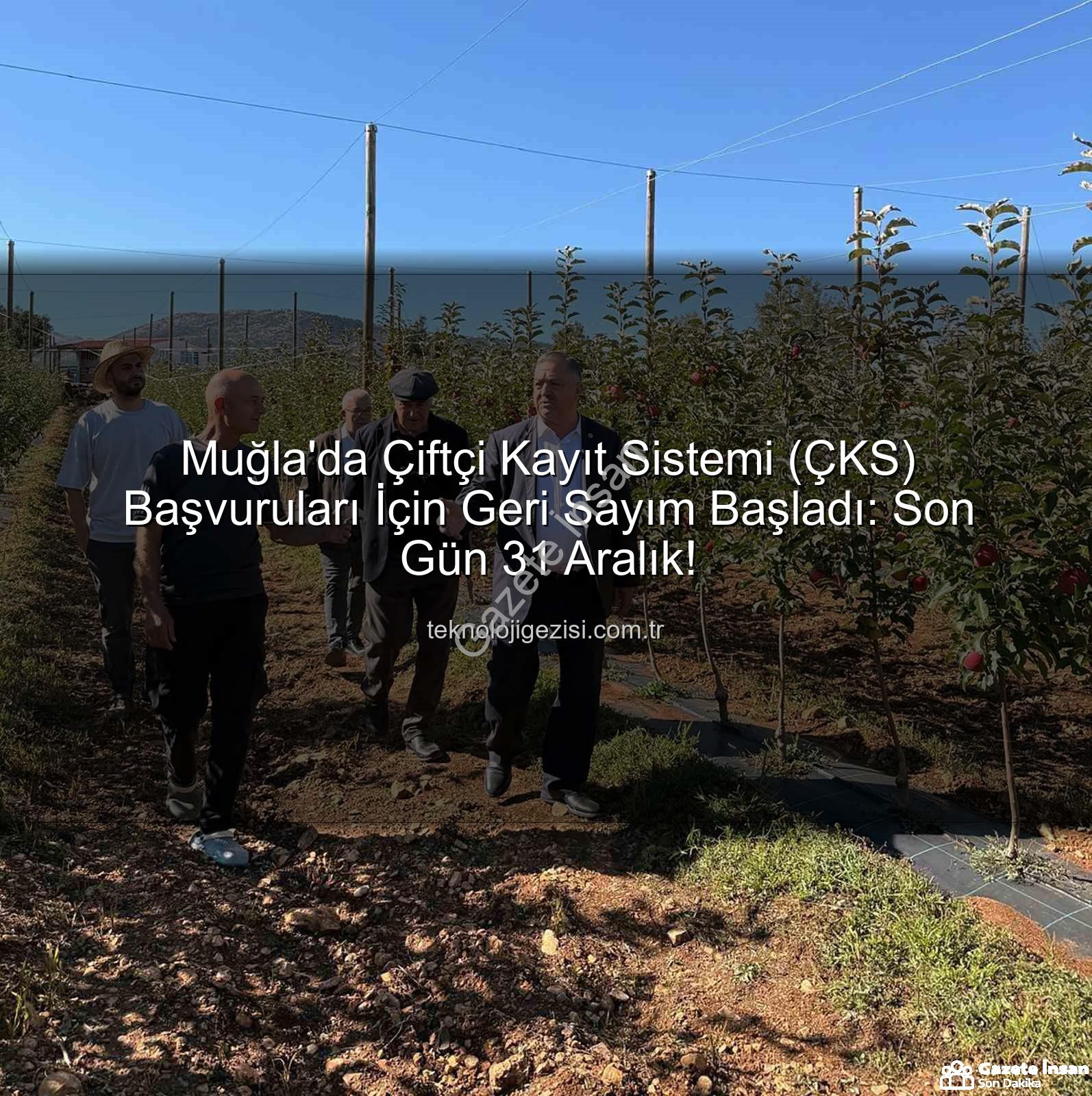 ÇKS başvurusu - ÇKS Başvurularında Son Gün Heyecanı: Üreticiler Dikkat! 31 Aralık'a Kadar Süre Var